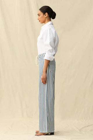 The Rambler Striped Drawstring High Rise Jean