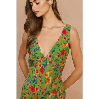 The Flora V-Neck Midi Dress