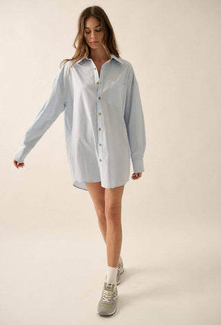 The Skyline Oversized Button-Down Shirt Dress