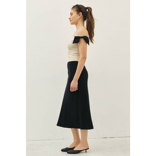 The Bethany Bow Detail Off The Shoulder Top