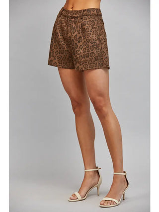 The Camille Animal Print Faux Suede Short