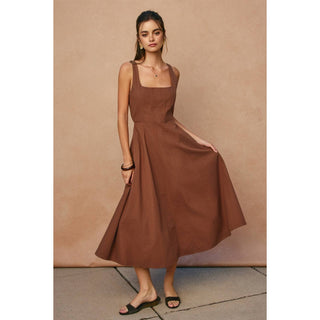 The Margot Square Neck Paneled Dress