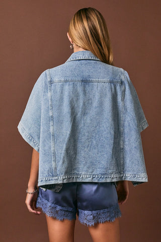 The Veronica Denim Cape