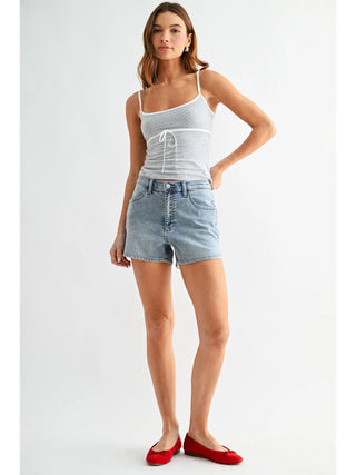The Everly Sweat Short with Curved Hem