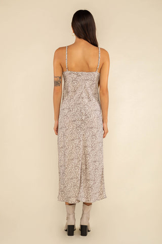 The Penelope Zebra Satin Slip Dress