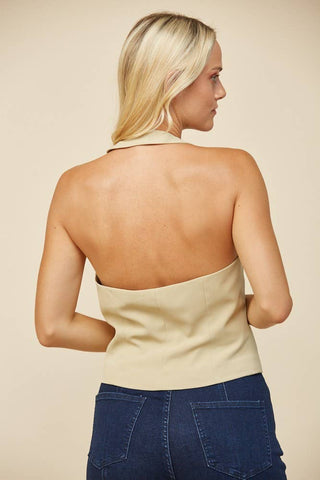 The Mae Halter Vest – Western Fitted Halter Top