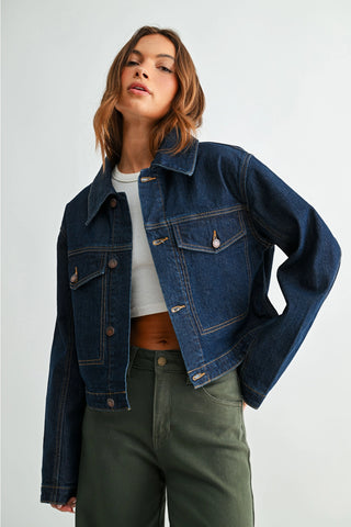 The Bridger Faux Fur Denim Jacket
