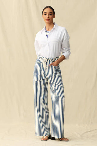The Rambler Striped Drawstring High Rise Jean