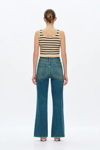The Harlow Studded Wide Leg Jeans