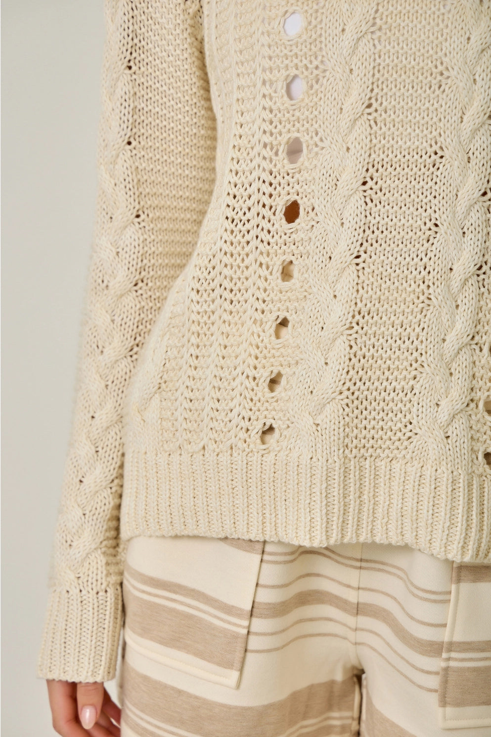 The Marley Cable Knit Hoodie