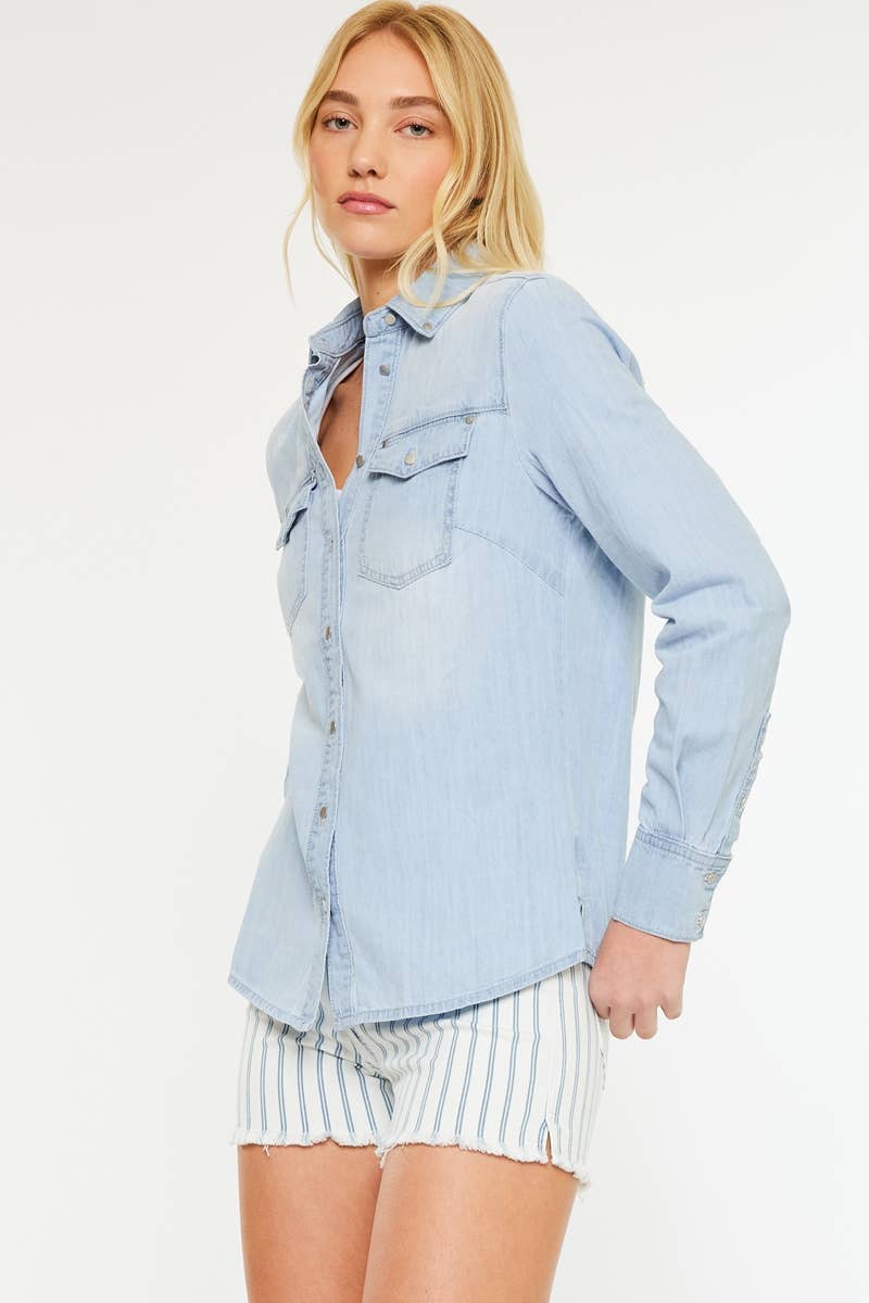 The River Light Wash Denim Shirt