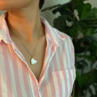 The Shell Heart Locket Necklace