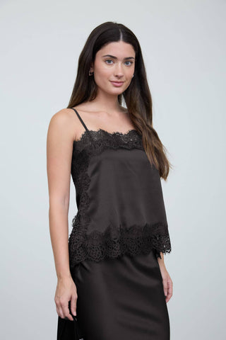 The Satin Lace Trim Cami