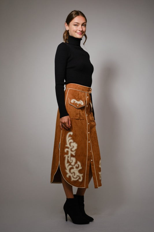 The Reese Embroidered Skirt