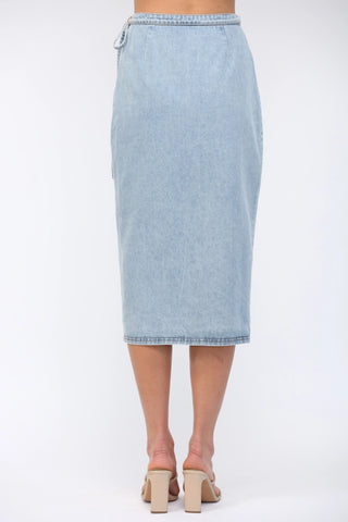 The Marcy Denim Wrap Skirt