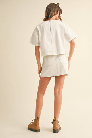The Carley Stretch Top and Skirt Set