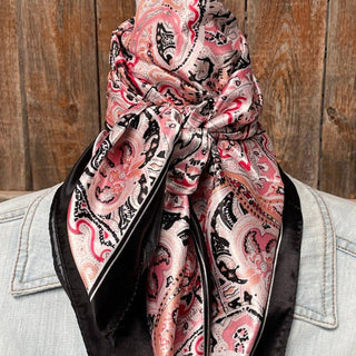 Pink & Black Paisley Wild Rag/Scarf WR3415