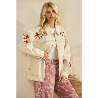 The Raelynn Embroidered Denim Jacket