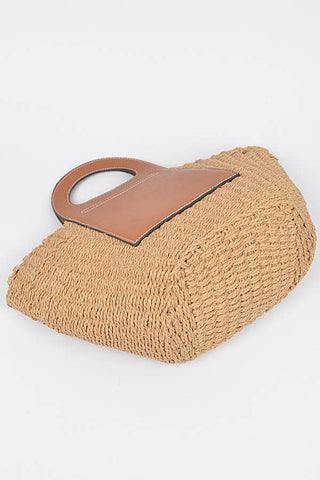 The Straw Fan Clutch Bag