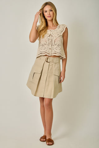 Cargo Belted Skirt
