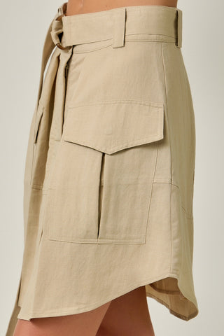 Cargo Belted Skirt