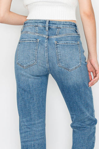 The Fae Western Detailed High Rise Straight Jeans