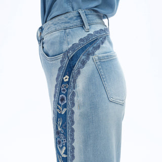 The Meadow Bloom Embroidered Jeans