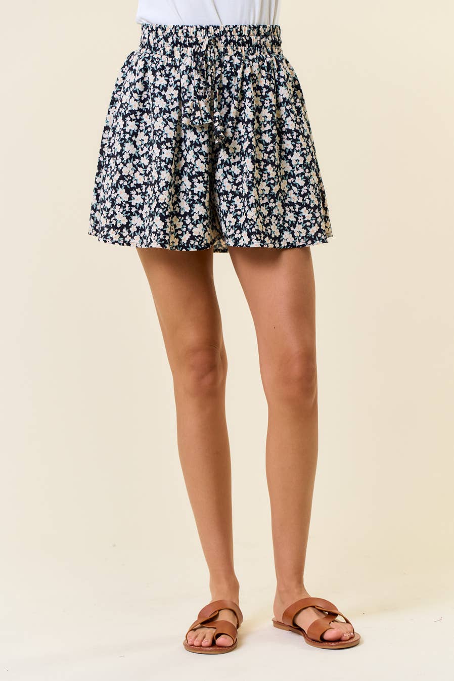 Favorite Floral Print Wide Leg Short