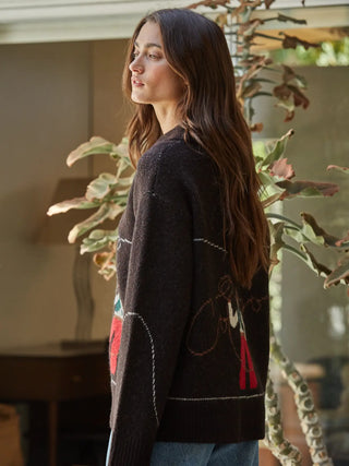 The Rowdy Cowboy Graphic Zip Cardigan