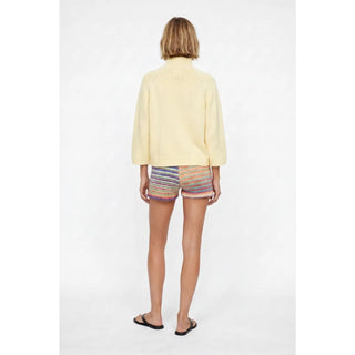 The Goldie Mock Neck Butter Yellow Sweater