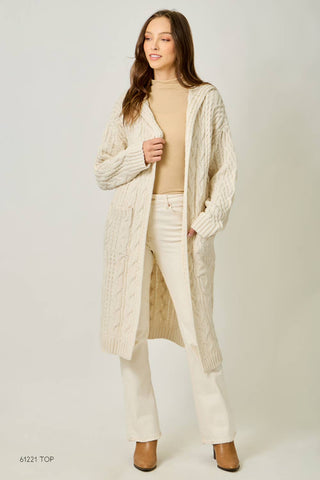 The Sunday Stroll Cable Long Cardigan