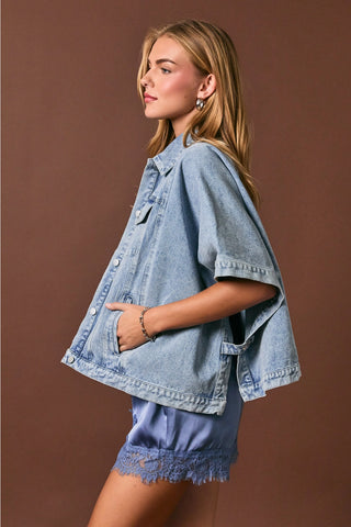 The Veronica Denim Cape