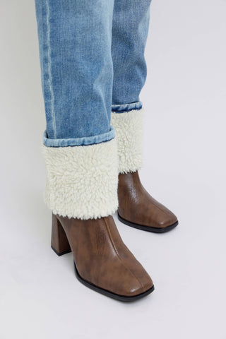 The Snowbound Straight Shearling Cuff Jeans