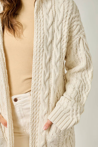 The Sunday Stroll Cable Long Cardigan