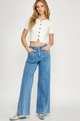 The Chrissy High-Rise Wide Leg Jean