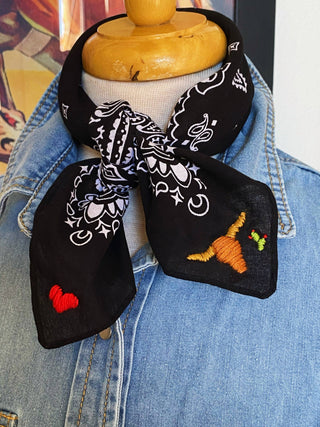 The Embroidered Cattle Call Bandana