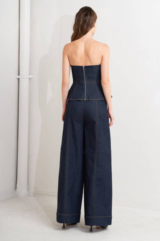 The Rhea Denim Bustier Top