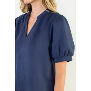 The Veronica Faux Suede Blouse