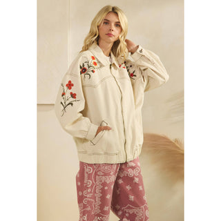The Raelynn Embroidered Denim Jacket