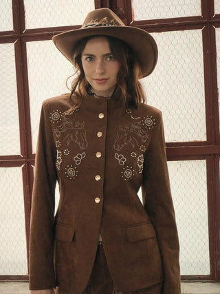 The Horse Studded Embellished Blazer