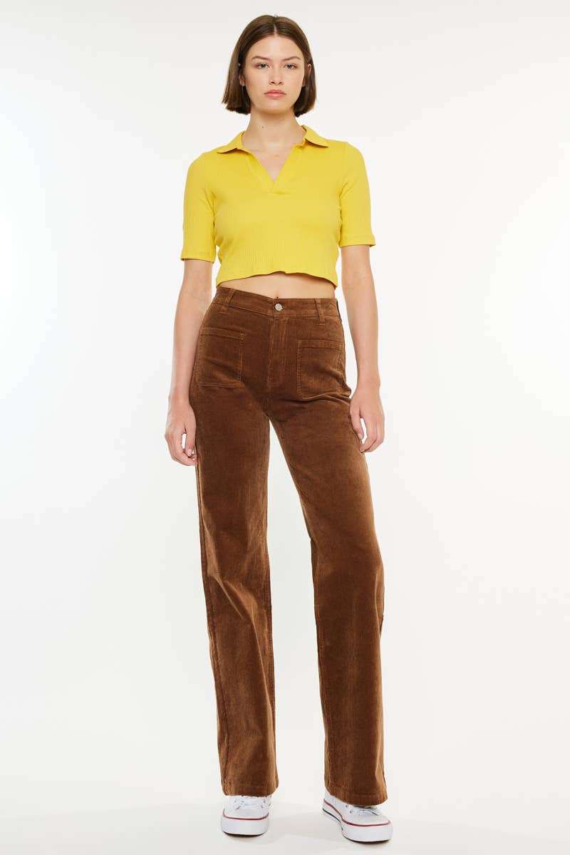 The Sedona Corduroy Wide Leg Pants — Brown