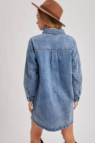 The Sandra Denim Shirt Dress