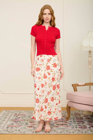 The Ivory Garden Midi Skirt