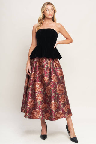 The Cassandra Velvet Peplum Top
