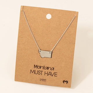 Montana State Pendant Necklace