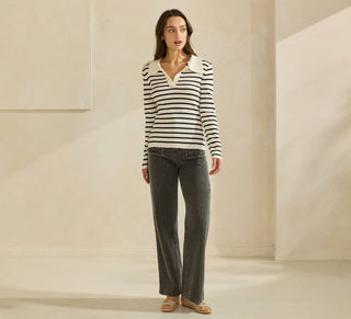 The Alaina Denim Pants with Woven Pocket Detail