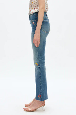 The Flora Mid Rise Bootcut Jeans