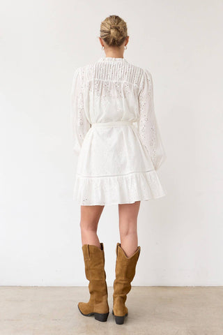 The Callie Ruffle Eyelet Dress
