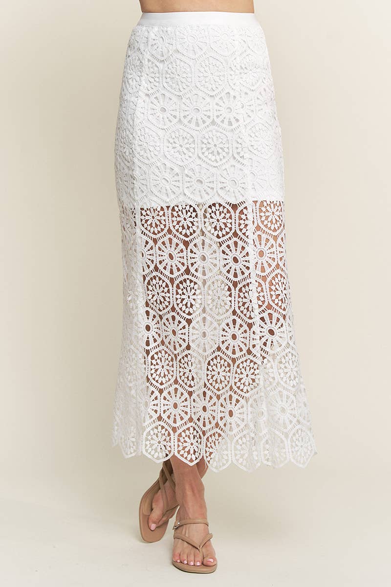 The Sunny Lace Midi Skirt