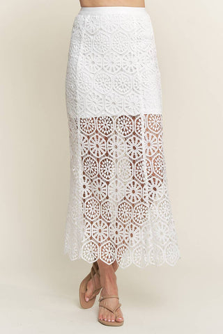 The Sunny Lace Midi Skirt